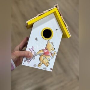 Winnie the Pooh Birdhouse with Yellow Roof